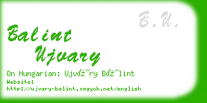 balint ujvary business card